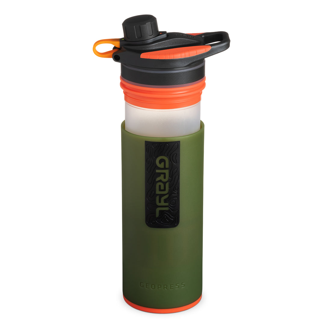 Best top rated Grayl GeoPress Filter and Purifier Water Bottle - 24 Fluid Ounces / Nature Edition / Purifying Press View / Oasis Green