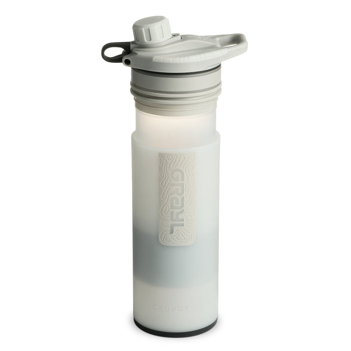 Best top rated Grayl GeoPress Filter and Purifier Water Bottle - 24 Fluid Ounces / Covert Edition / Purifying Press View / Peak White