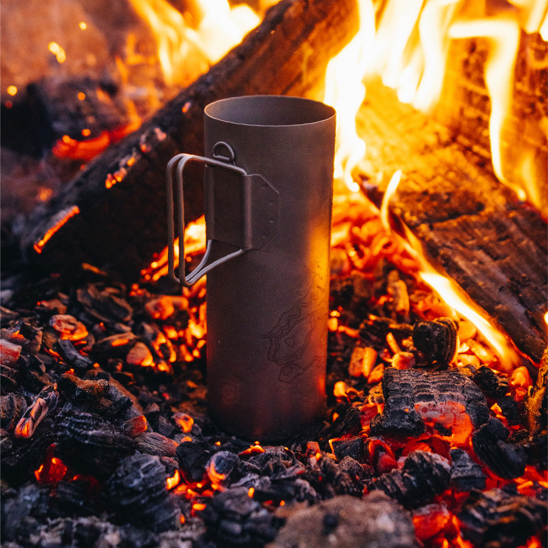Heat on a fire.